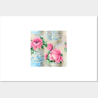 French shabby chic roses Posters and Art